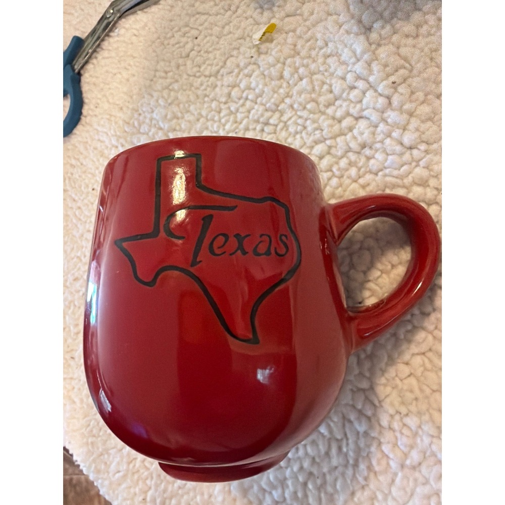 Texas State Outline Red Ceramic Coffee‎ Mug Souvenir Tea Cup Glossy Finish